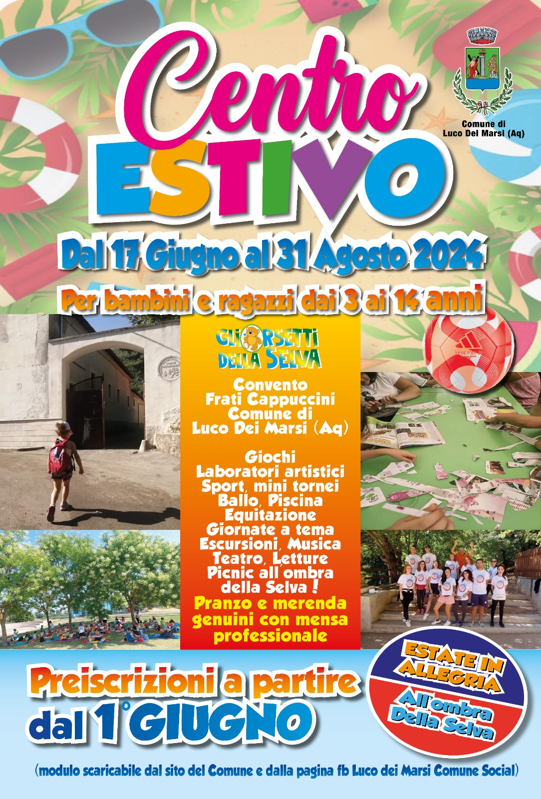 Locandina Centro Estivo Gli Orsetti della Selva